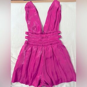 Metallic pink romper